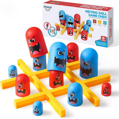 Tic Tac Toe Strategic Board Game for Kids and Family,Party Tabletop Games, Strategy Head to Head Games,Friendly Educational Board Game, Suitable Party 2 Players Toys (1PC)